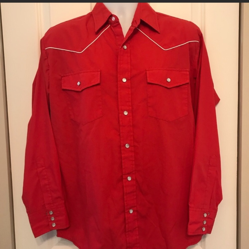 High Noon Western Cowboy Shirt Snap Front Medium